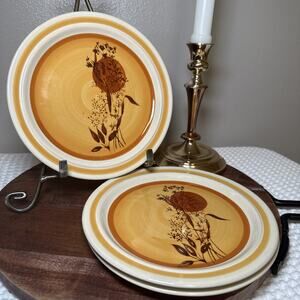 Vtg Stonecrest Andre Ponche Designer Korea 236 ECHO 7” Dessert / Salad Set Of 3